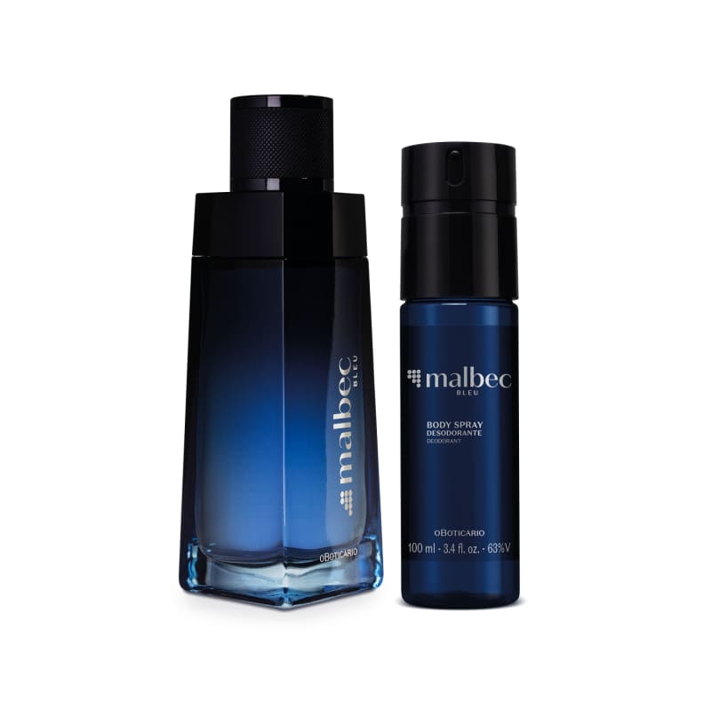 Kit Malbec Bleu: Perfume Colônia 100ml + Body Spray 100ml